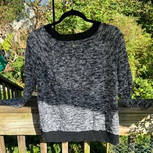 Eileen Fisher Size M Black White Sweater Linen, Cotton, Nylon And Rayon Preowned